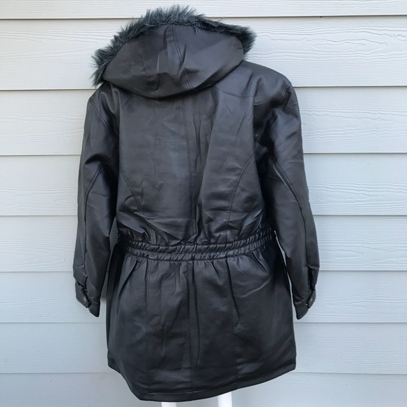 Moda Italy Leather Embroidered Black Jacket - Picture 3 of 6